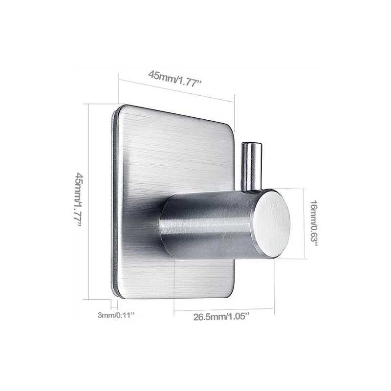 JASODI F0759STY3V Hooks Heavy Duty Wall Hooks Waterproof Stainless Steel Hooks for Towel Robe Hook Rack Wall