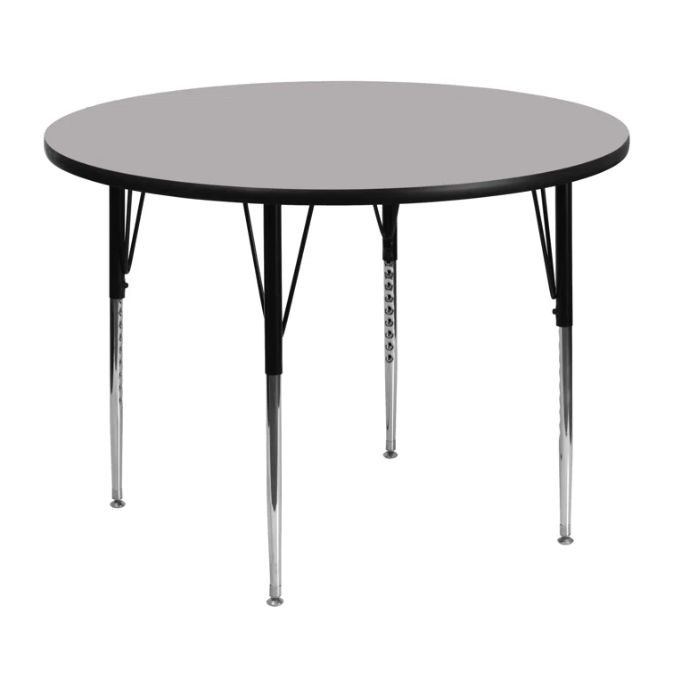 Flash Furniture Goddard 42'' Round Thermal Laminate Activity Table - Adjustable Legs