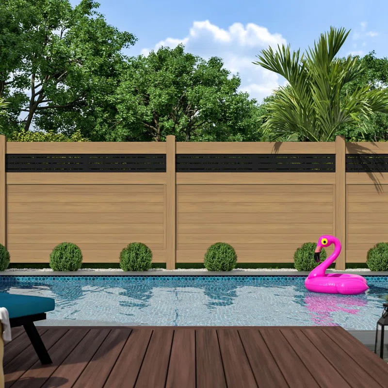 Barrette Outdoor Living Horizontal Fence Boardwalk Cypress Vinyl Privacy Panel Kit