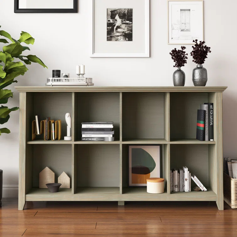 Simpli Home Acadian 57"W Solid Wood Storage Console Table