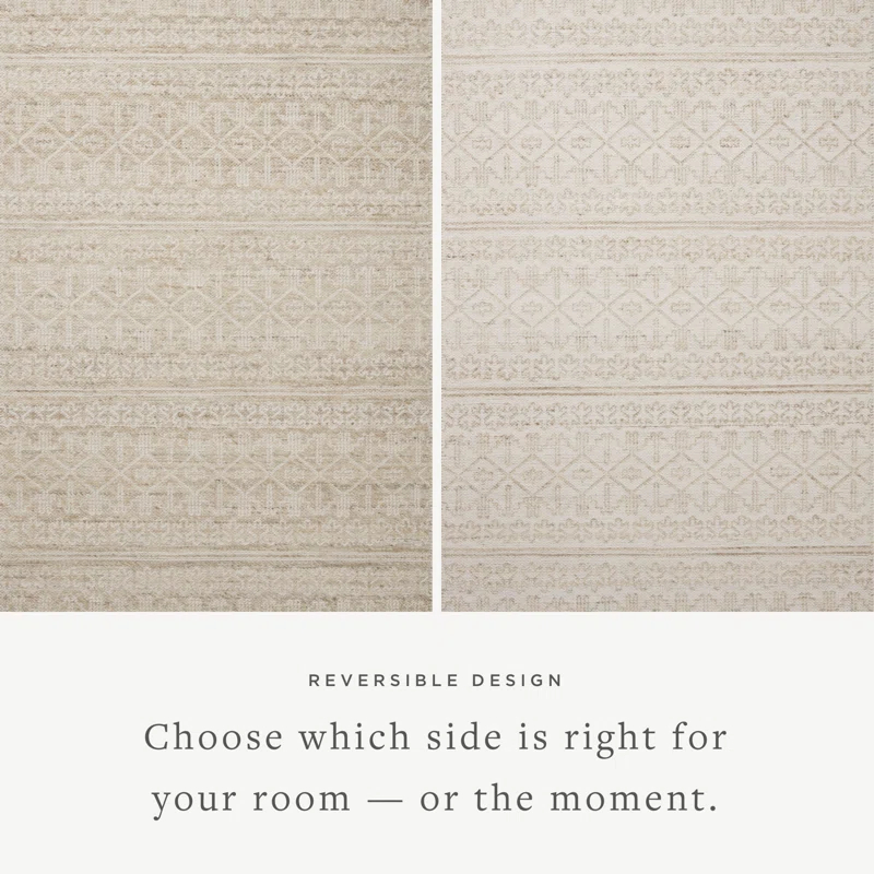 Angela Rose x Loloi Reversible Rivers Sand / Ivory Area Rug