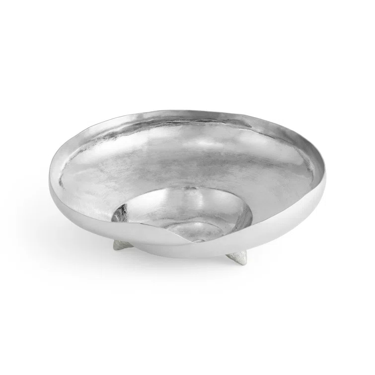 Michael Aram Large Silver Nautilus Shell Decorative Bowl