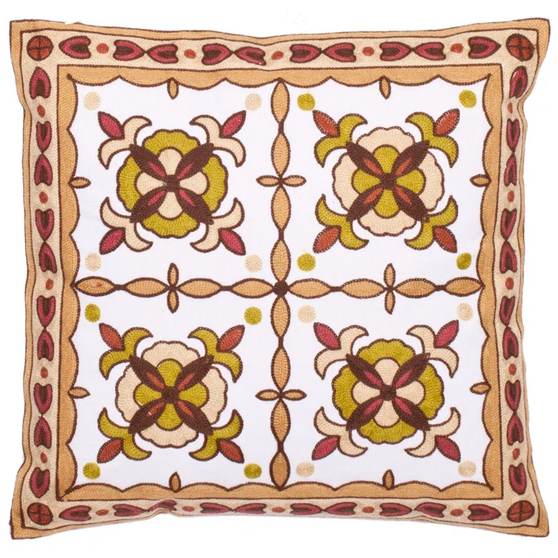 Safavieh Edward Embroidered Cotton Throw Pillow (Set of 2)
