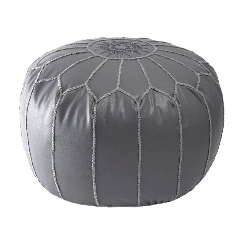 Dakota Fields Faux Leather Pouf
