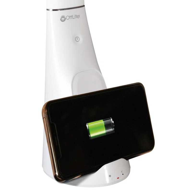 OttLite OttLite Purify LED Sanitizing Desk Lamp with Wireless Charging, Touch Activated, Flexible Neck