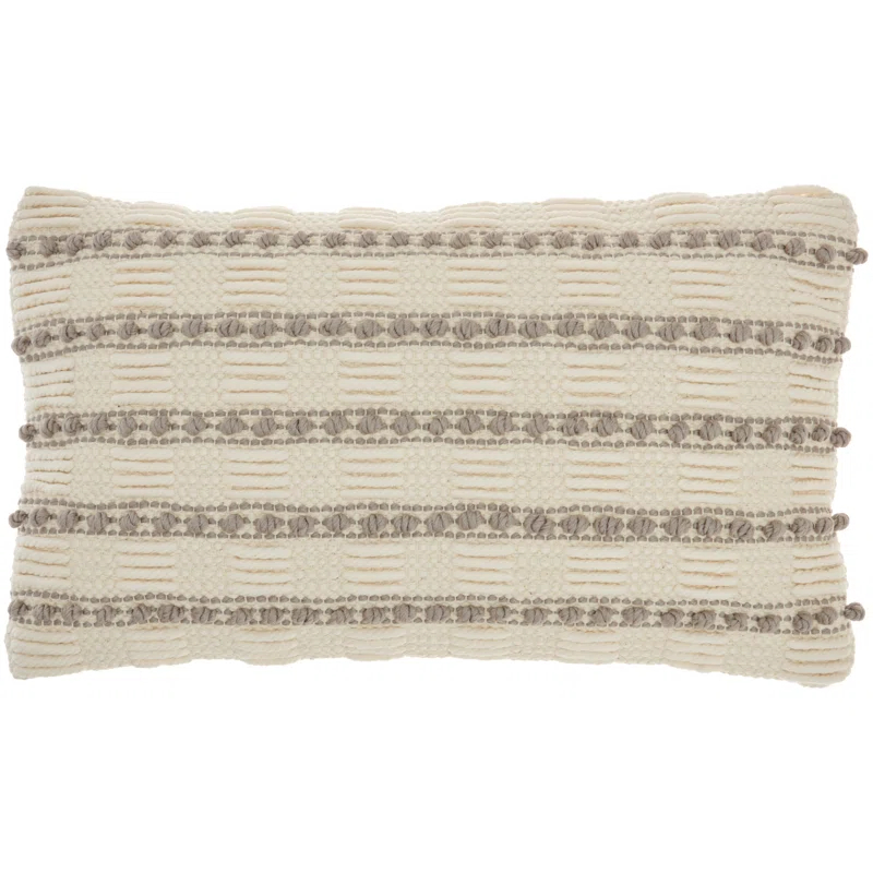 Mina Victory GC384-012020 Textured Cotton Blend Throw Pillow