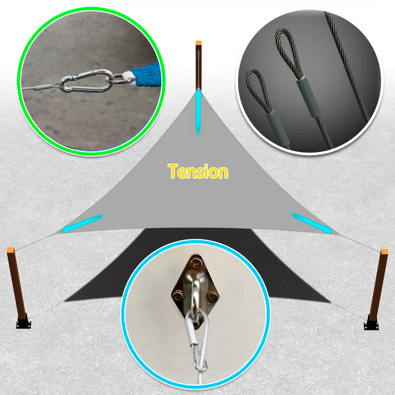 Royal Shade Triangle Super Ring Hardware Kit (Hardware Kits + Cable Wires)