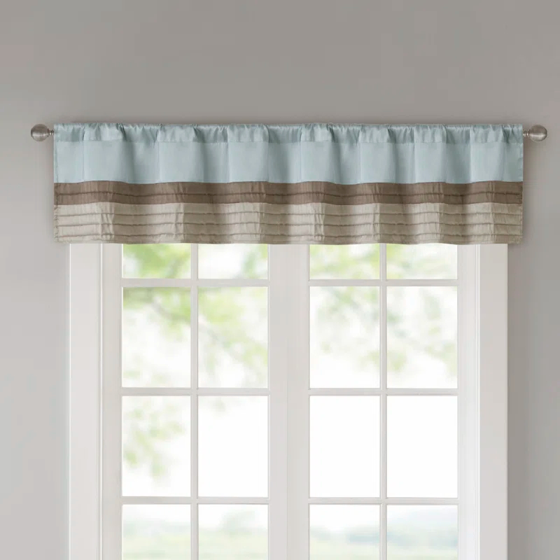 Madison Park Amherst Polyoni Pintuck Single Window Valance