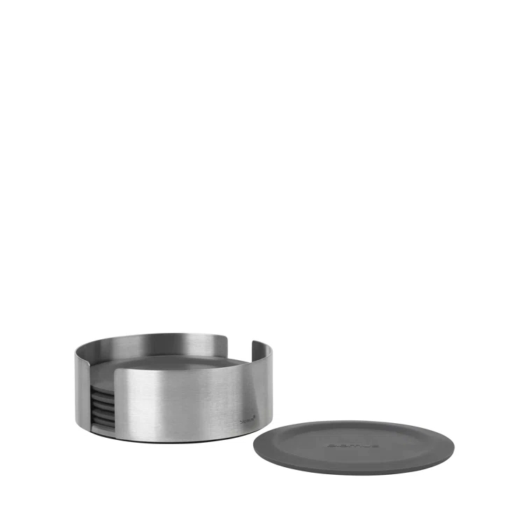 LARETO 7 Piece Coaster Set with Holder