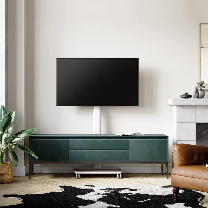 MASTER CRAFT WINDOW AND DOOR Rolling TV Stand For 32 To 65 70 Inch Tvs, Portable Mobile TV Cart On Wheels, Tall Universal TV Floor Stands With Swivel Mount, Fit Corner, Bedroom, Living Room, Small Dorm