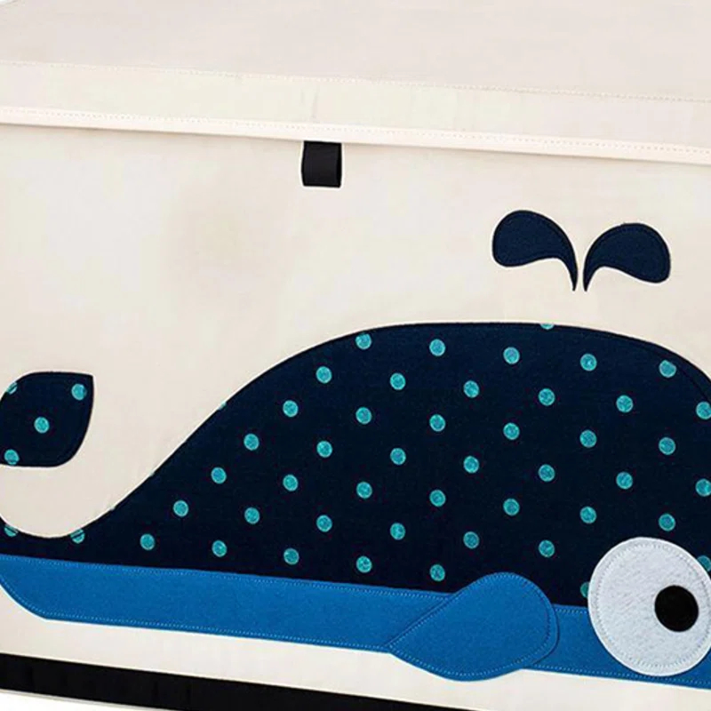 3 Sprouts 3 Sprouts  - Toy Chest Storage Box for Kids Playroom, Whale