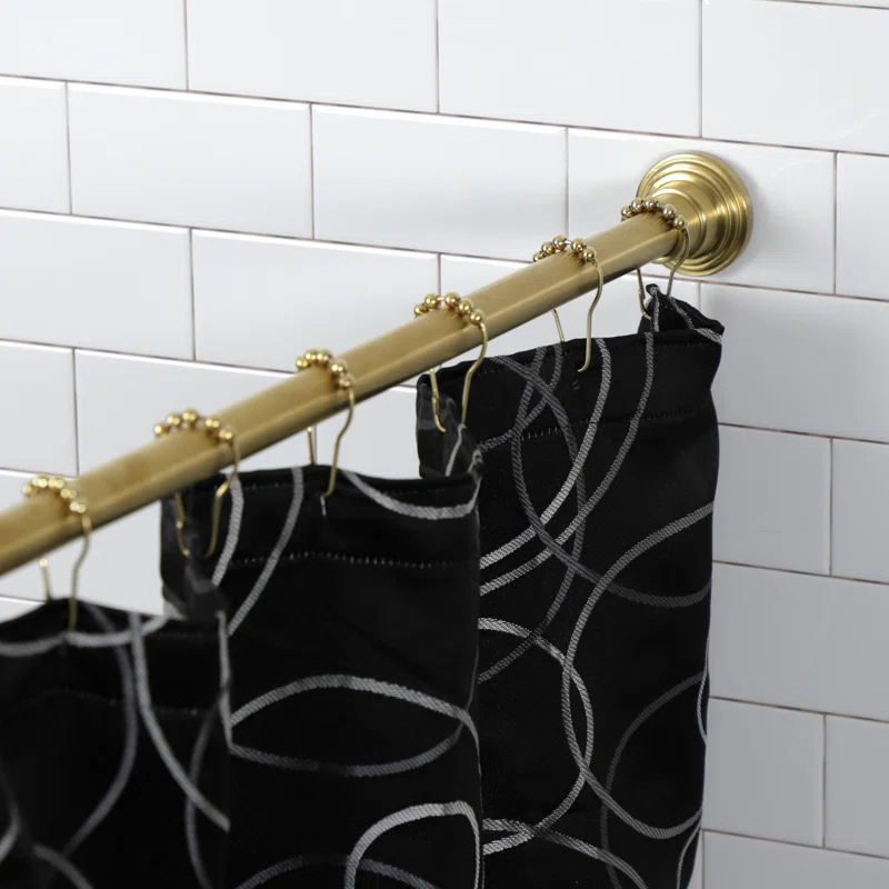 Kingston Brass Edenscape 60-Inch to 72-Inch Adjustable Shower Curtain Rod with Rings