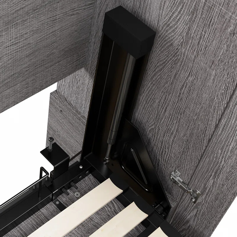 Mercury Row® Armiead Murphy Bed with Shelves and Pull-Out out Dewsk