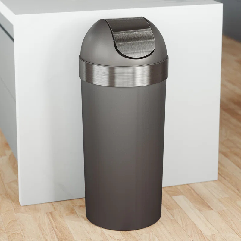 Umbra Venti Plastic Swing Top Trash Can - 16 Gallons