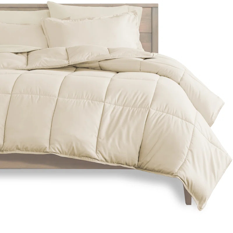 Full XL Sand Microfiber Down Alternative Bed-in-a-Bag Set