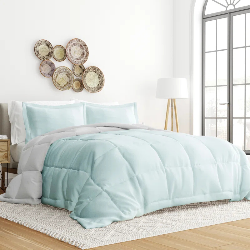 Reversible Down-Alternative Comforter Bedding Set