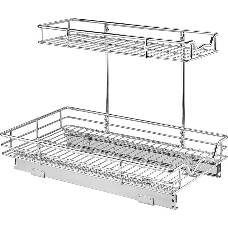 Hold N Storage 2 Tiers Under The Sink Organizer And Storage Pull Out