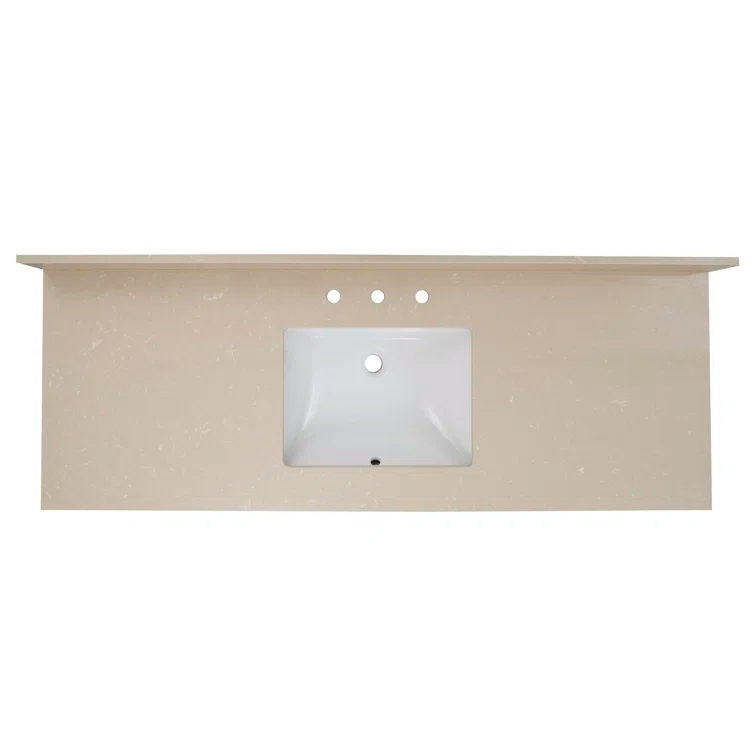 MSI 61 in. W x 22 in. D Bathroom Vanity Top with Single Sink