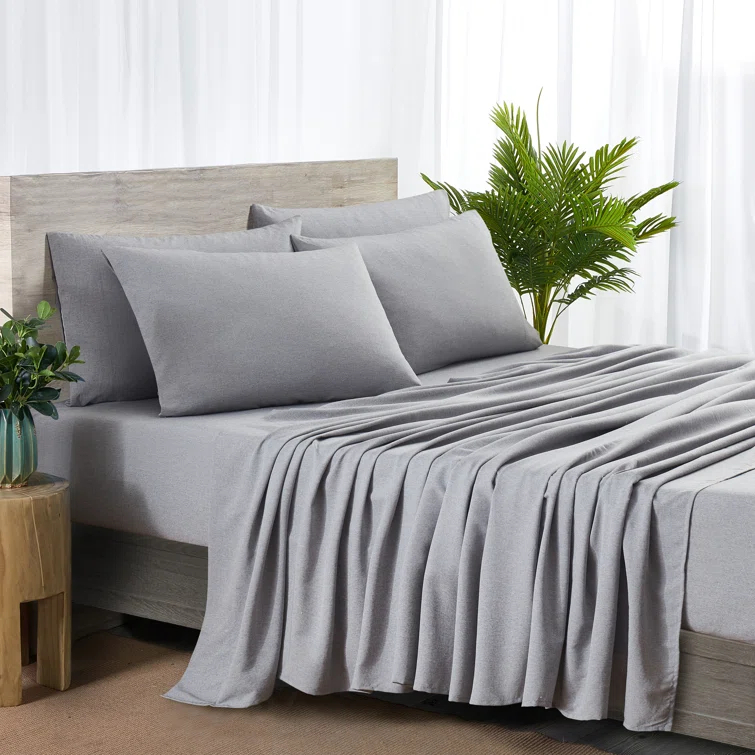 Bed Bath Fashions Bibb Home 2000 Count 6-Piece Rayon From Bamboo Sheet Set with Snug Grip