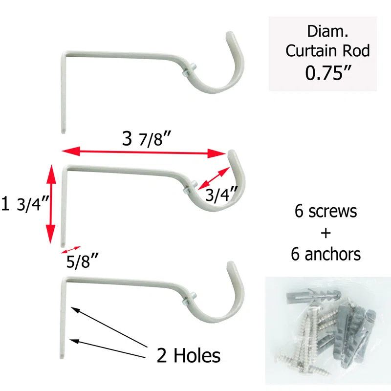 Evideco Luxury Steel Adjustable Single Curtain Rod