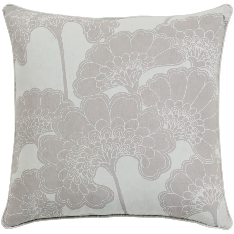 Livabliss Japanese Floral Floral Linen Pillow Cover