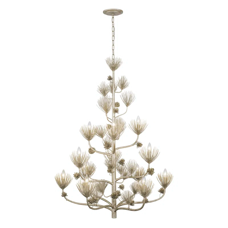 12 - Light Dimmable Tiered Chandelier