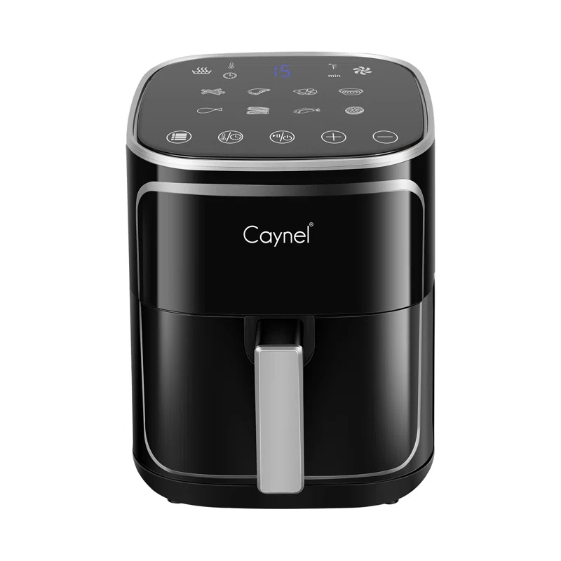 CAYNEL CAYNEL Air Fryer 5-Quart Capacity, Digital LED Touchscreen and 8 Presets, Non-Stick Basket & Crisper Plate