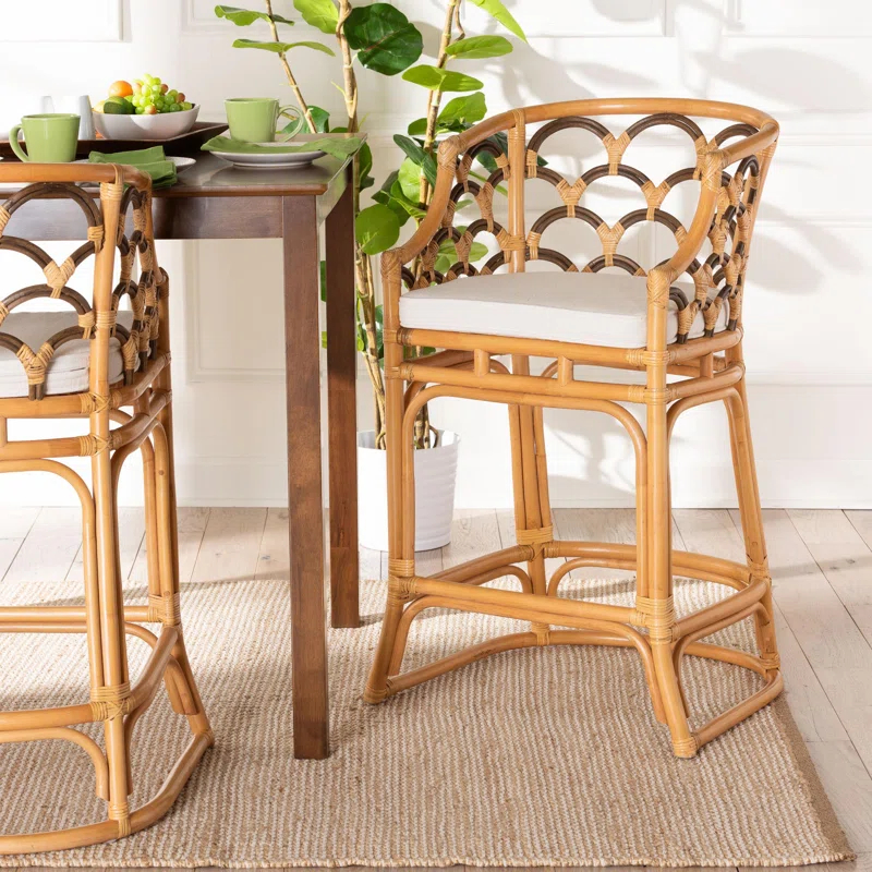 Bayou Breeze Crombie Upholstered Counter Stool
