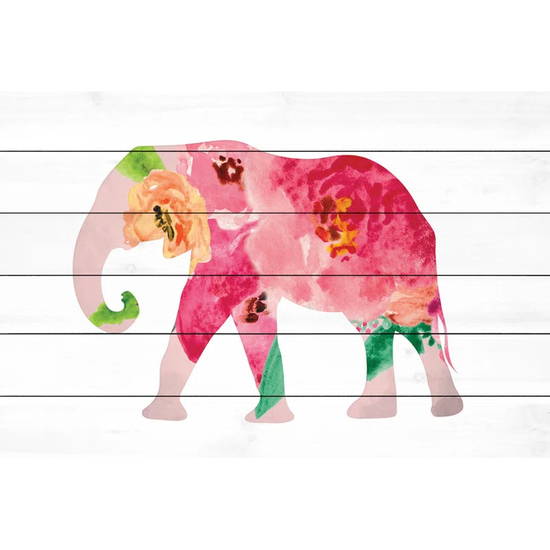 Marmont Hill " Floral Elephant " by Diana Alcala