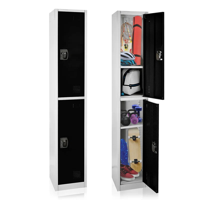 AdirOffice 12'' Wide Steel 2-Tier School and Gym Locker
