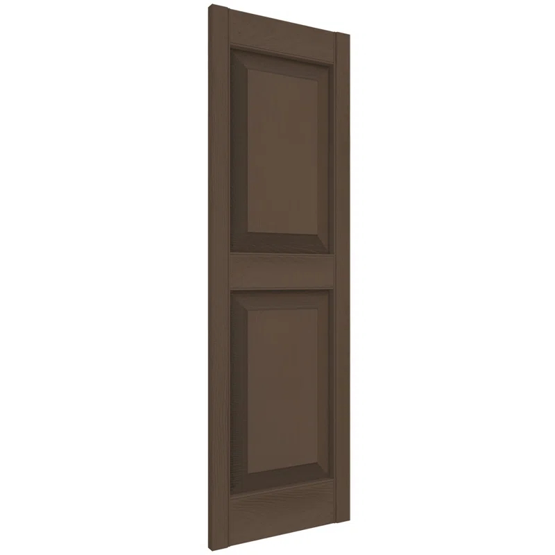 Builders Edge, TailorMade Two Equal Panels, Raised Panel Shutters, Includes Matching Installation Spikes (Per Pair) | Wayfair