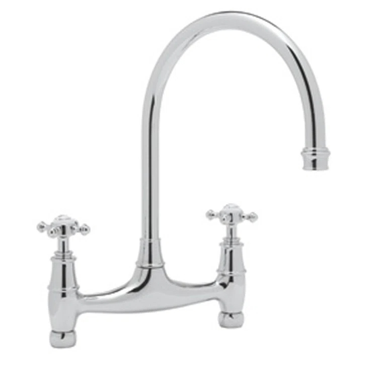 Georgian Era Bridge Kitchen Faucet Without Unions