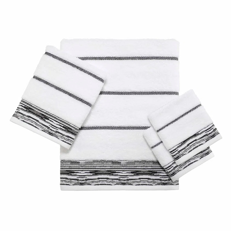 Nicole Miller Home Nicole Miller Sydney Cotton Honeycomb / Waffle Bath Towels