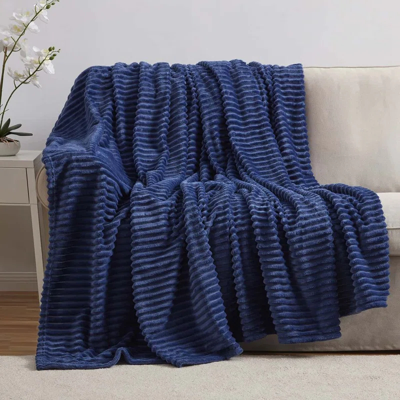 Nestl Nestl Cut Plush Cozy Throw Blanket - Fuzzy Warm Fleece Bed Blankets - Throws for Sofa, Bed, and Couch