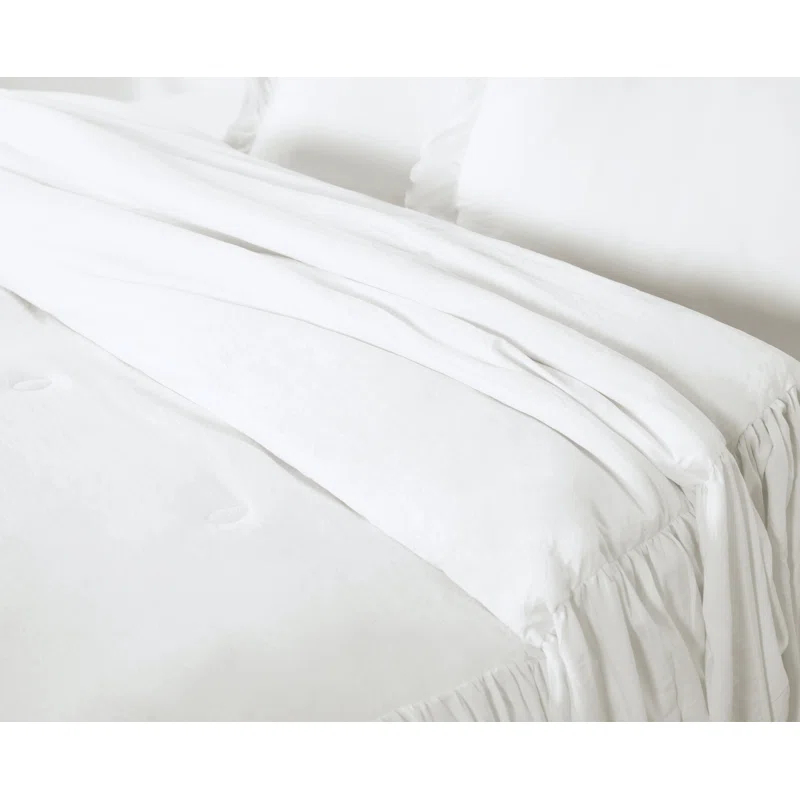 Chezmoi Collection Sinclair French Country Chic Ruffle Skirt Bedspread Set