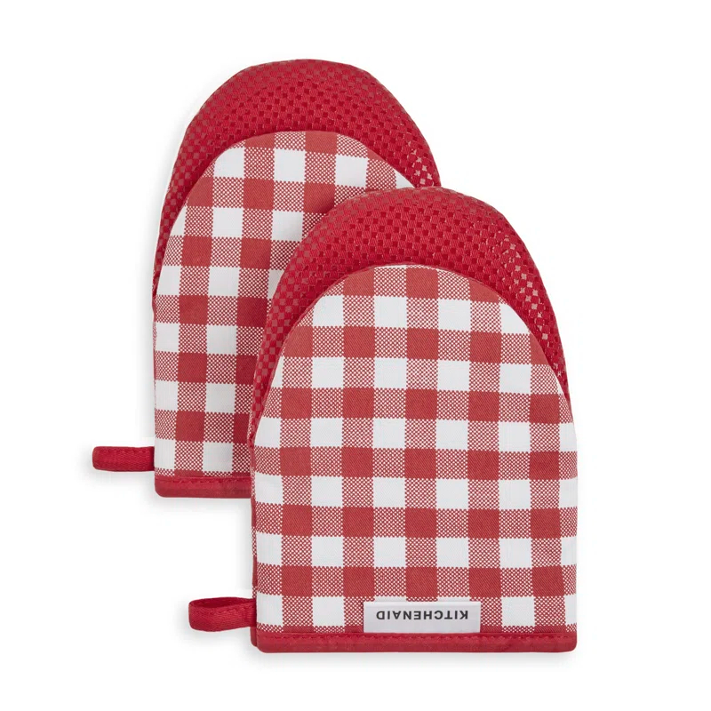 KitchenAid Gingham 2-Piece Oven Mitt