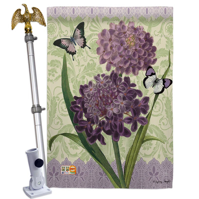 Breeze Decor Double Sided 40'' H x 28'' W Polyester Flag Set
