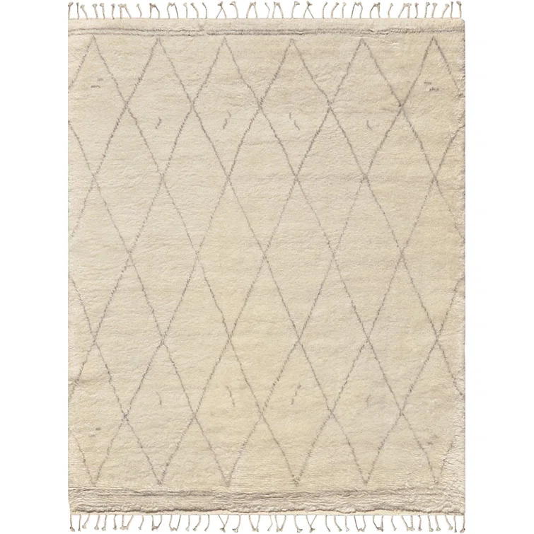 Casablanca Hand-Knotted Ivory/Brown Area Rug