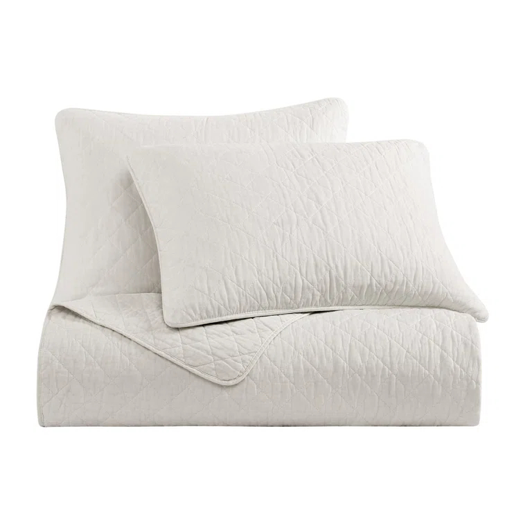 Indigo Hill by HiEnd Accents Cotton Comfort Solid Color Classic Chic Casual Modern Rustic Quilt Set