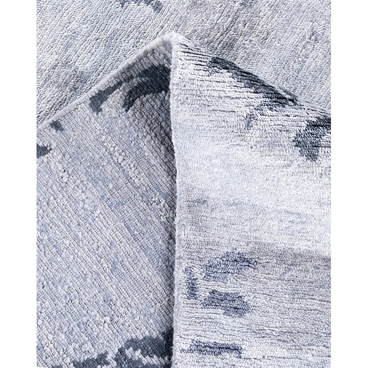 Solo Rugs One-of-a-Kind Rectangle 9' X 11'9" New Age Silk Area Rug Gray