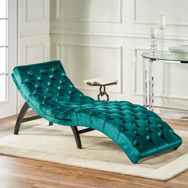 Grovelane Comfortable Velvet Chaise Lounge For Relaxation And Style Enhancement