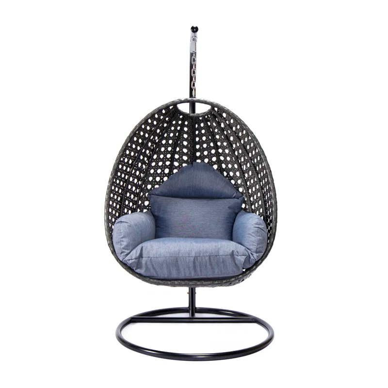 Dakota Fields Brookstonval 1 Person Hanging Egg Swing Chair with Stand
