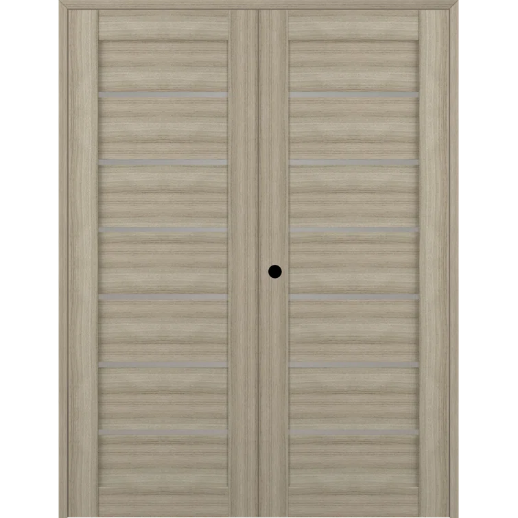 Belldinni Alba Solid Manufactured Wood and Glass Composite Paneled Prefinished French Door