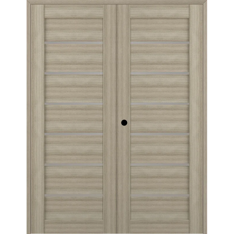 Belldinni Alba Solid Manufactured Wood and Glass Composite Paneled Prefinished French Door