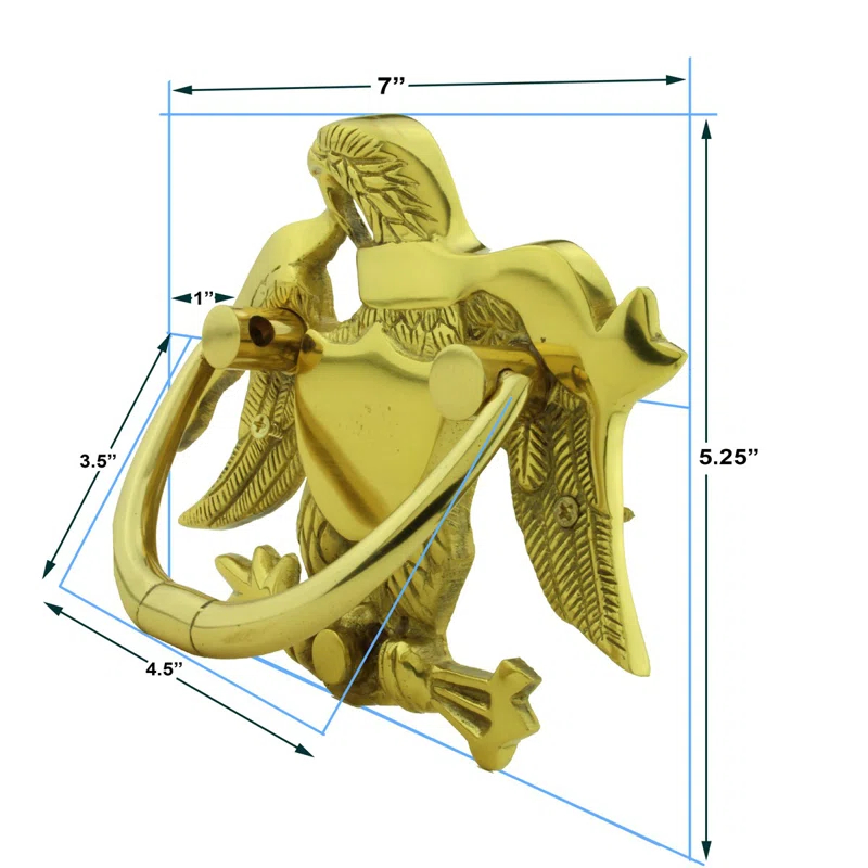The Renovators Supply Inc. Renovators Supply Manufacturing Door Knockers for Front Door 5 1/4 in. Eagle Shaped