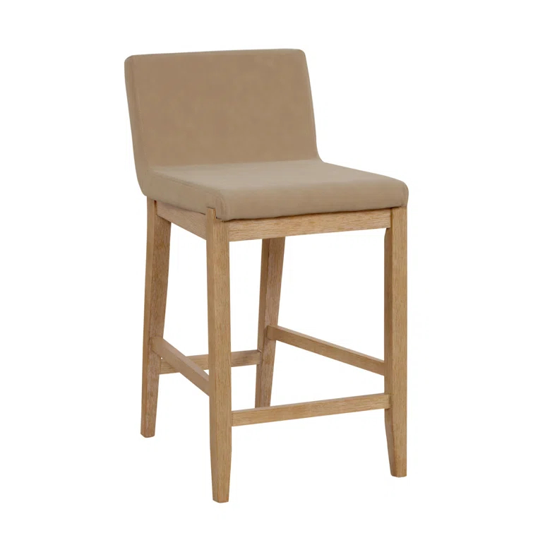 Nathan James Upholstered Wooden Stool
