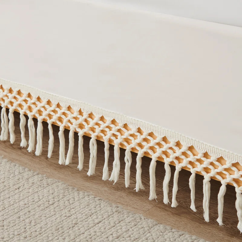 Sweet Jojo Designs Boho Fringe Macrame 14" Bed Skirt by Sweet Jojo Designs