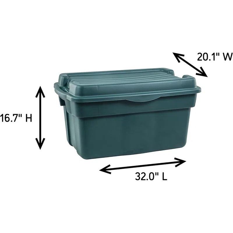 Rubbermaid Rubbermaid Ecosense High-Top Storage Containers, 37 Gal, 3 Pack, Recycled Materials