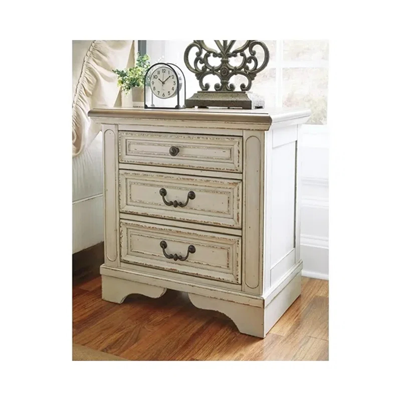 Hayley 3 - Drawer Nightstand in White
