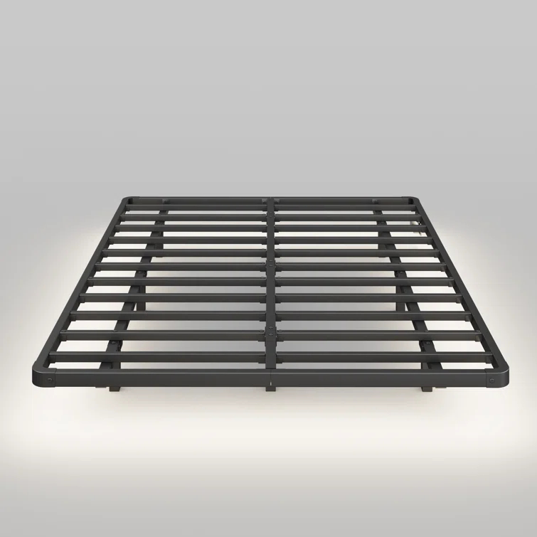 Alwyn Home Floating Bed Frame With Led Lights Metal Platform Bed, No Squeak